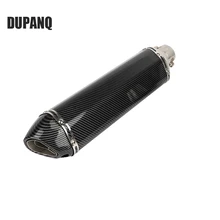 DUPANQ – Silencieux d'Échappement AK en Fibre de Carbone, pour Moto Nmax, FZ1 R6 R15 R3 ZX6R ZX10 Z900 CBR1000 GSXR1000 PCX125 PCX150