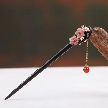 

Hairpin Ebony Tassels Step Shake In National Customs Court Manual Disc Hair Hairpin Hair Decorate Jewelry Antique Hanfu Headwear