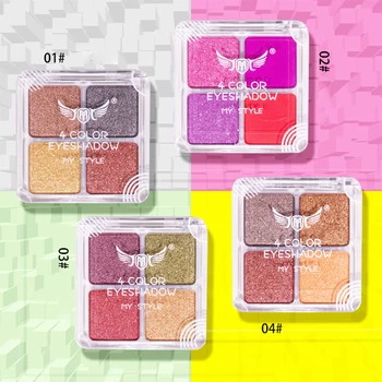 

eyeshadow Palette Makeup, Matte Shimmer 4 Colors, Highly Pigmented, Creamy Texture Natural Bronze Neutral Cosmetic Eye Shadows