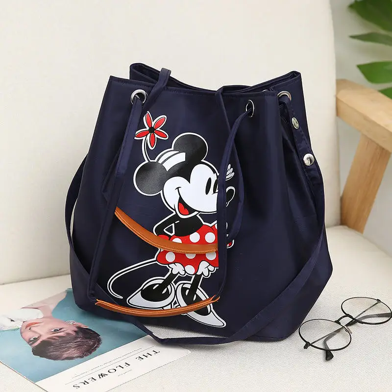 Disney женская сумка на плечо, модная оксфордская сумка, Микки Маус, дамская сумка, большая емкость, Минни, Повседневная сумка на плечо, для покупок - Цвет: 5