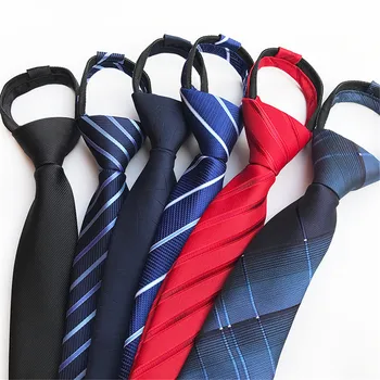 

2020 New Zipper Design 8cm Navy Blue Red Black Tie for Men Groom Wedding Necktie Silk Slim Neck Tie Formal Suit Accessories A019