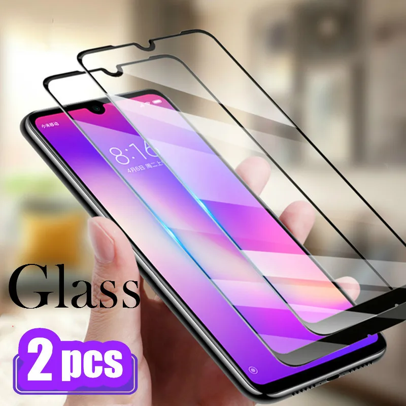 

2pcs Tempered glass For Xiaomi Mi 9T Pro CC9 8 A2 A3 lite Redmi K20 7A 6A 6pro Note 7 6 5 Pro Screen Protector Full Cover Film