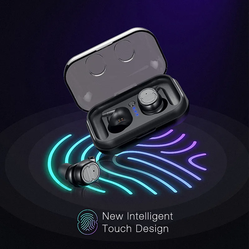 TWS8 Bluetooth Earphone 5.0 Charge for phone Wireless Headset Smart touchHD Mic handfree Earpieces for Huawei Samsung