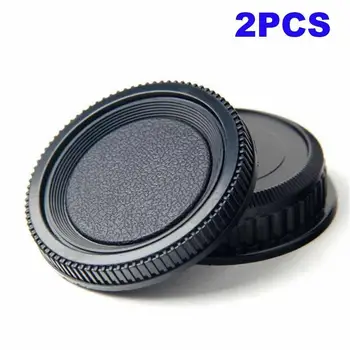 

2 set Plastic Rear Lens and Body Cap Cover For Pentax PK K Black Camera S8Q9
