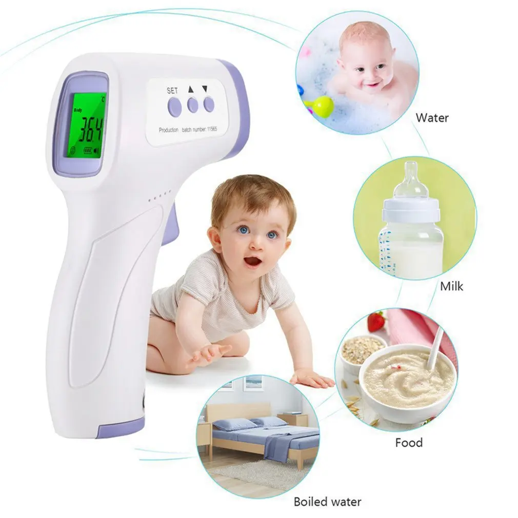 1pc Non-contact Infrared Thermometer baby adult infrared temperature meter digital temperature gun LCD display thermometer infrared thermometer