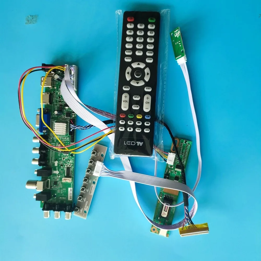 

Kit For LTN141P4-L03/LTN141P4-L02 TV VGA USB Controller board DVB-C DVB-T 30pin 1 CCFL LCD 1440X1050 Digital HDMI Panel remote