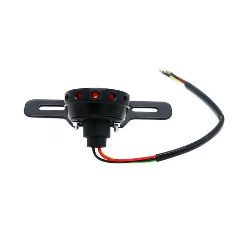 12V красный задний светодиодный стоп-сигнал для мотоцикла Ретро светильник для предотвращения столкновений
