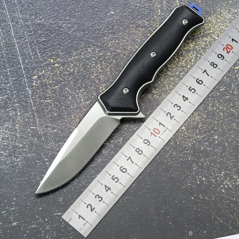 

TIGEND CR230 D2 blade G10 + steel handle Flipper folding knife Outdoor camping hunting Survival pocket fruit knives EDC tools