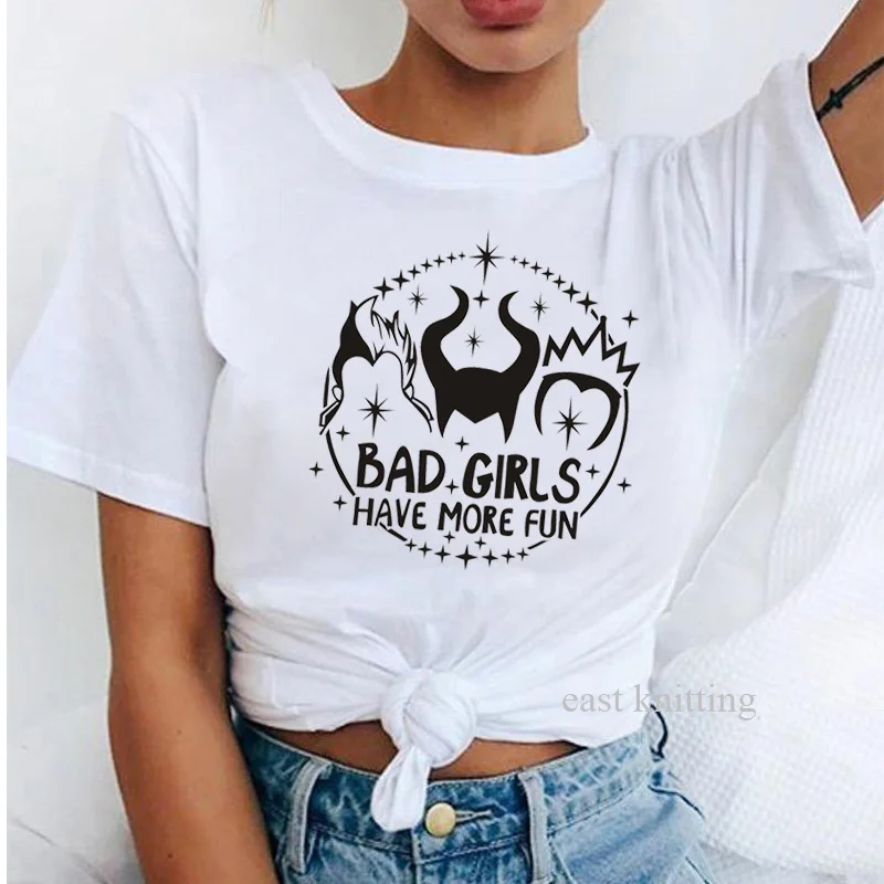 

FIXSYS Women T Shirts Cartoon Printed Harajuku Summer Round Neck Casual Tee Tops Female T Shirt Kawaii Top Women Clothing