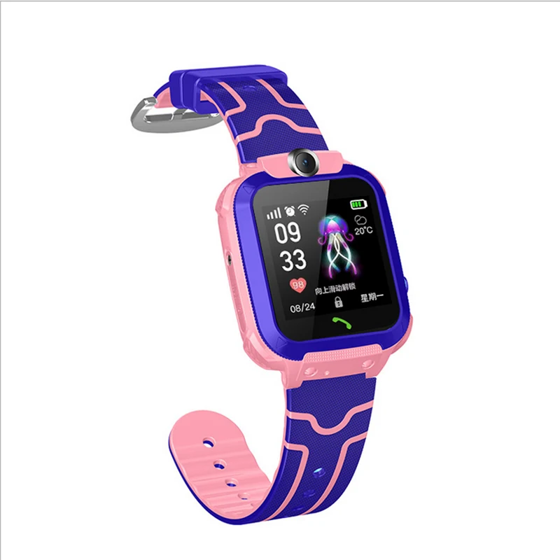 S12 IP68 pink S12 Water Resistant Smart Watch for Children Tracker SOS Call Smart Watch for Children Anti Loss Monitor Baby Wrist Watch Q528 - Цвет: S12 IP68 pink