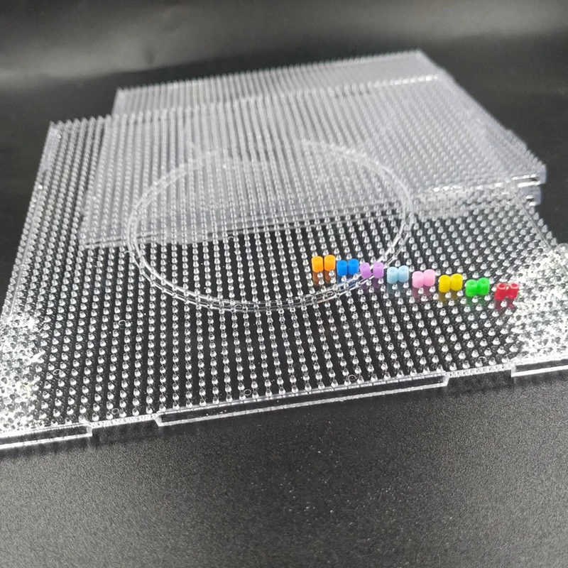 2.6mm Mini Hama Beads Square Pegboards 4PCS Big Biameter 14cm Size