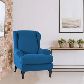 

Solid Color Chair Cover Waterproof Stretch Stool Set Soft Elastic Cover For Wingback Chair Sofa Kitchen Wedding Banquet Hotel
