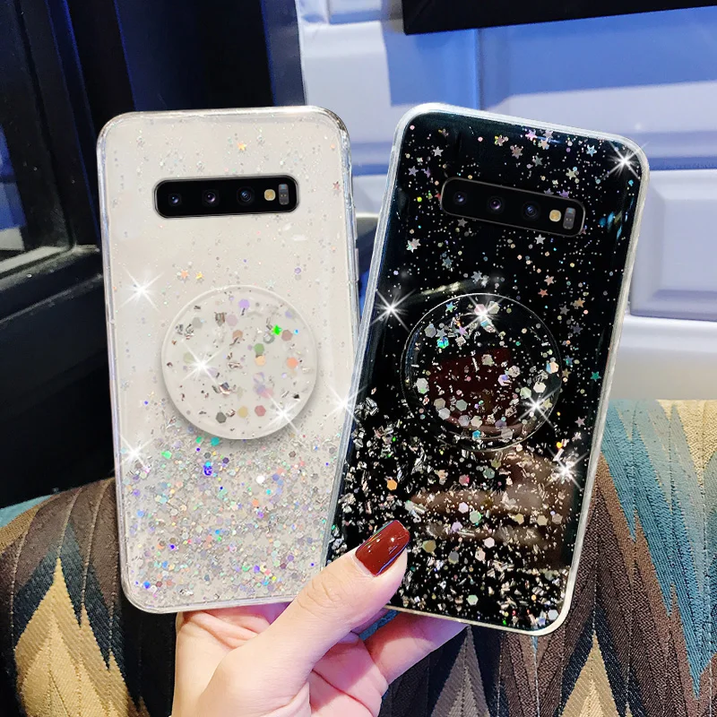 Pour Samsung S10 S9 S8 Plus étui mignon paillettes couverture en Silicone souple pour Samsung Galaxy S10e S10 + S9 + S8 + S 10 S 9 Hol_voghion.com