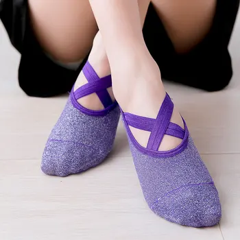 

Women Yoga Backless Anti-Slip Ankle Grip Socks Dots Pilates Fitness Gym Socks Ladies Sports Socks cotton Dance ballet athletic