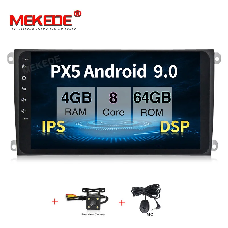 64G add camera MEKEDE Android 9,0 ips DSP 9 ''сенсорный экран автомобильный мультимедийный плеер для Porsche Cayenne 2003-2010 Автомобильный gps навигатор DAB OBD - Цвет: 64G add camera