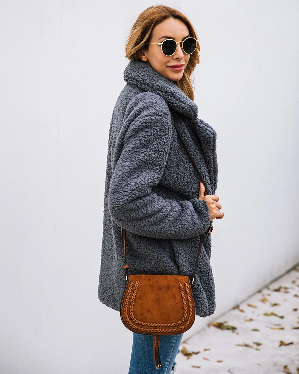 Wontive осенне-зимняя теплая одежда женская куртка плюшевое пальто Искусственный ворсистый флис куртка женская верхняя одежда