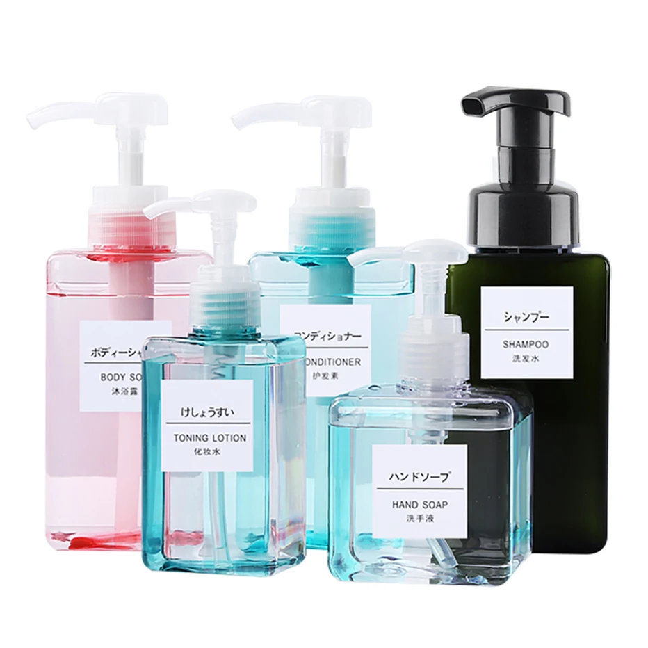 250/450/650ml Refillable Soap Dispenser Bottle Square Liquid Lotion Shampoo Dispenser Bathroom Shower Foaming Empty soap dispenser refillable bottle soap dispenser bottle foaming soap dispenser refillable plastic bottles