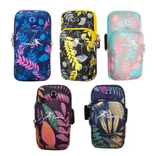 Спортивная сумка для бега, дышащая, с принтом листьев, с двойным карманом, для женщин, для спортзала, Аксессуары для мобильных телефонов, для Xiao mi Red mi Note 7 6 mi 9 SE mi 8