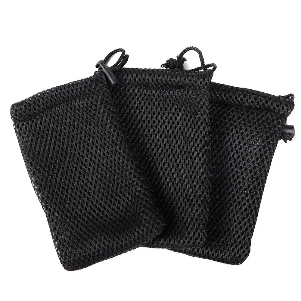 3Pcs/10Pcs Nylon Mesh Drawstring Storage Pouch Bag 9x13cm Multi Purpose Travel & Outdoor Activity Pouch For Digital Products