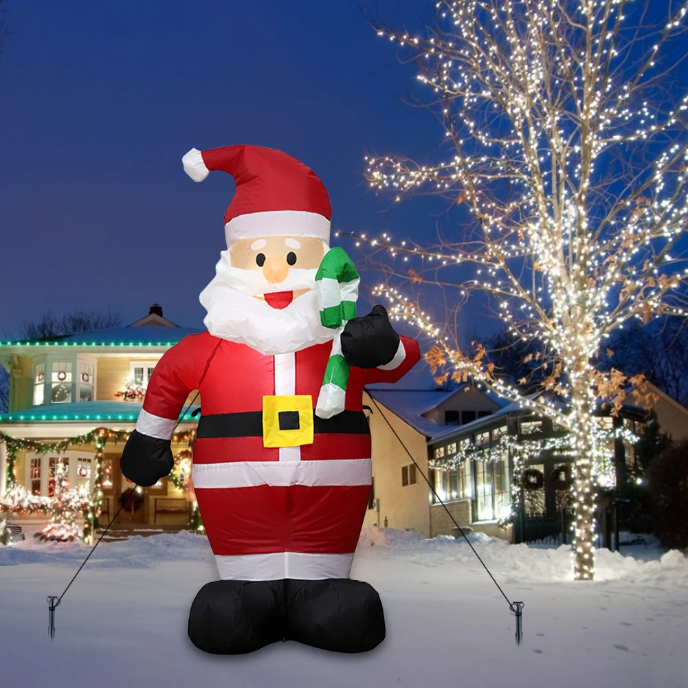 

1.8/2.4M Inflatable Santa Claus Christmas Gingerbread Man Snow Man Outdoors Ornaments Home Garden Yard New Year Party Decor