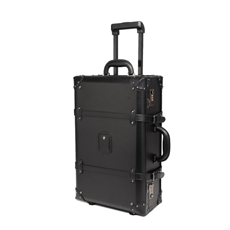 LEINASEN ретро чемодан на колёсиках набор Спиннер для женщин пароль тележка 24 дюймов чемодан колеса 20 дюймов Винтаж кабина дорожная сумка багажник
