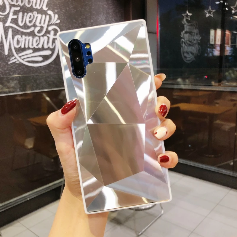 Алмазный 3D зеркальный чехол для телефона samsung Galaxy S10 S10E S9 S8 Plus Note 10 9 8 крышка A10 A10S A20
