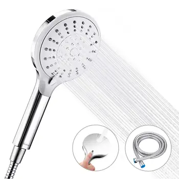 

5-Mode High Pressure Adjustable Handheld Shower Head with 1.5m Hose Multifunction Water Saving Bathroom Bath Spraying Showerhead