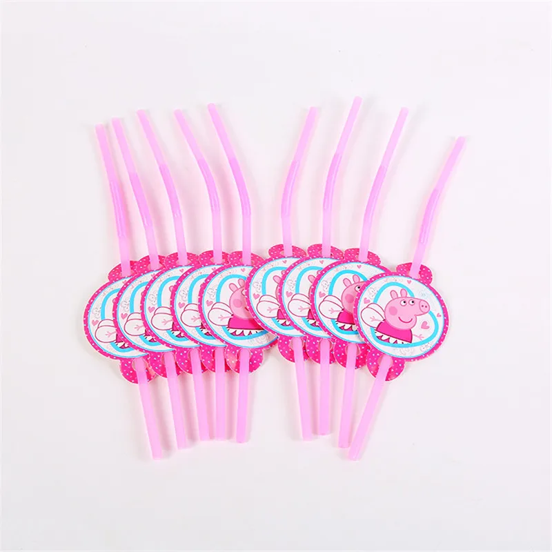 10pcs Свинка Пеппа, Свинка Джордж, семейный набор, Папа, мама, фигурка,, Pelucia, аниме, Свинка Пеппа, вечерние игрушки для украшения - Цвет: 10pcs