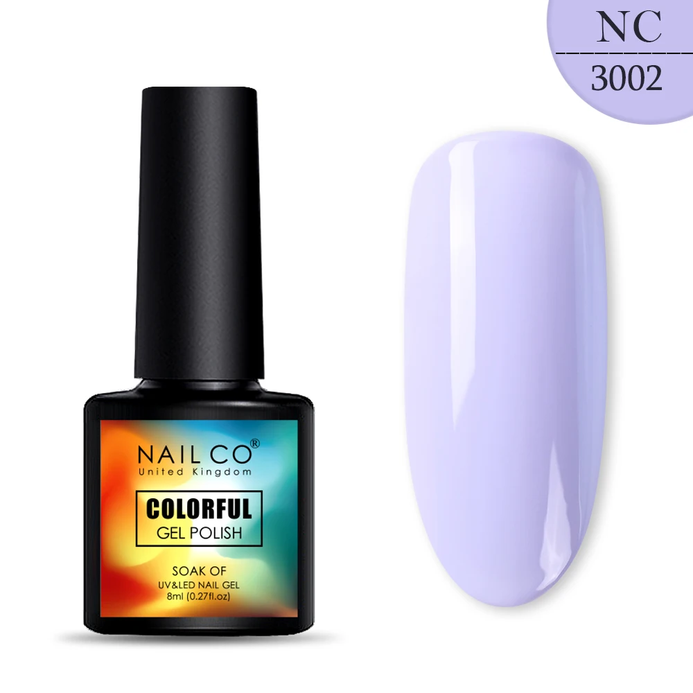 NAILCO, 8 мл, 130 цветов, Гель-лак для ногтей Lucky color, Гель-лак для ногтей, дизайн ногтей, Гель-лак Esmalte Nails Lak Hybrid Soak Off - Цвет: 3002