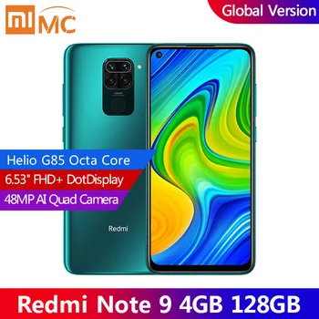 

Global Version Xiaomi Redmi Note 9 4GB 128GB Smartphone Helio G85 Octa Core 48MP Quad Rear Camera 6.53" DotDisplay 5020mAh