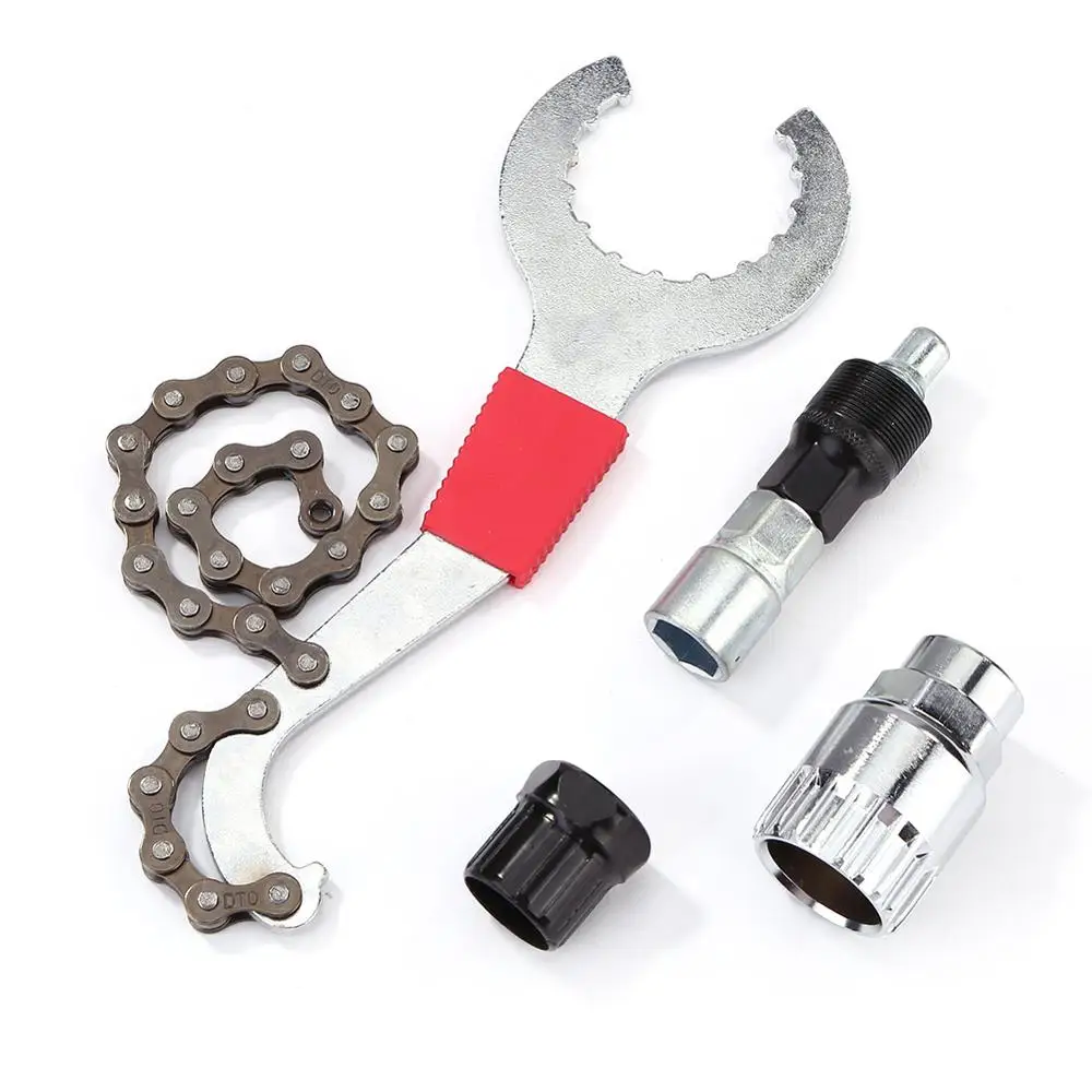 Наборы инструментов для ремонта велосипеда, резак цепи горного велосипеда/съемник цепи/съемник кронштейна/съемник свободного хода/съемник для снятия кривошипа - Цвет: 4pcs Hook Wrench set