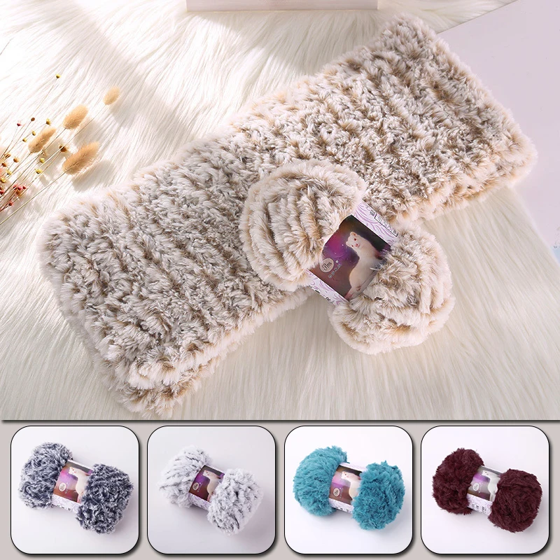 Knitting Yarn 50g/Roll Faux Fur Hair Mohair Wool Cashmere for Hand Knitting Crochet Sweater Thread Baby Clothes Scarf