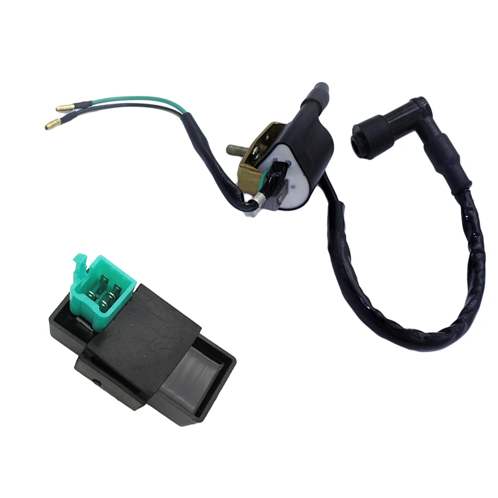 Racing Ignition Coil + AC 6-pin CDI Box Module for 50cc-150cc Engine Parts Dirt Bike ATV Quad