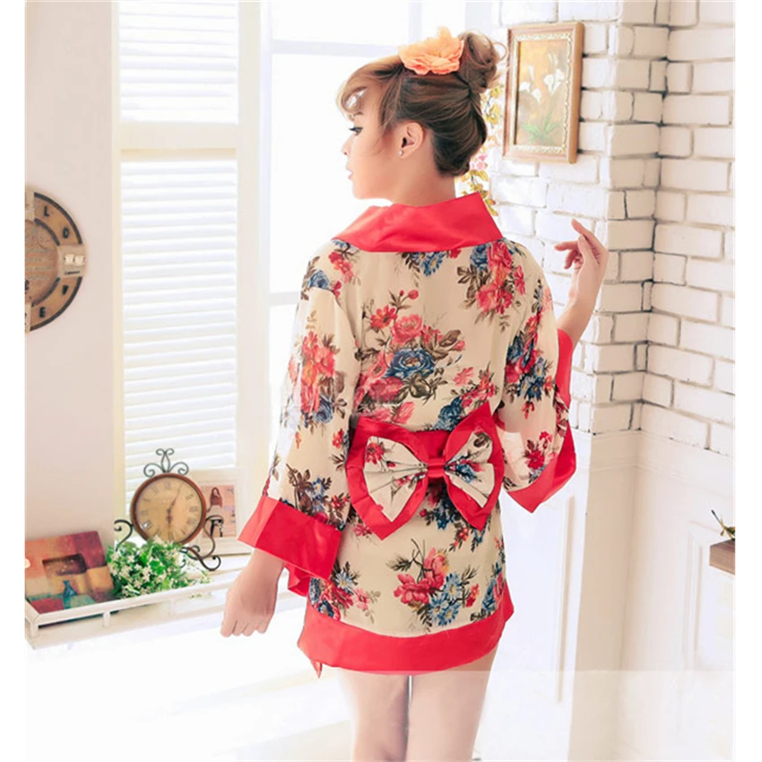 Леди сексуальное японское кимоно, ночной халат, ночная рубашка, юката пижамы из шелка, одежда для отдыха, пижама на пояске шелковое детское платье Косплэй кардиган банный Халат