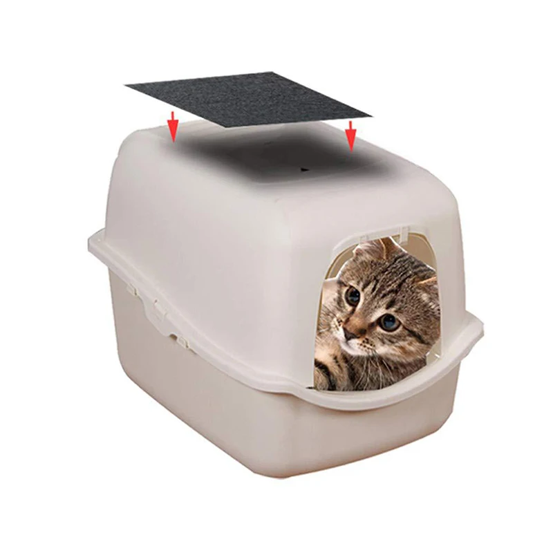 Древесный уголь кошки коробка для мусора Сменный фильтр с капюшоном кошки коробки для мусора сковородки углеродные фильтры запахов NE