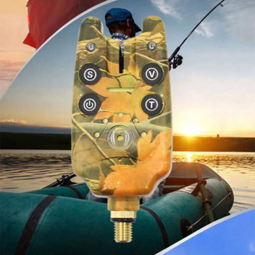 Регулируемый тон громкости, чувствительный звуковой сигнализатор клева, сигнал укуса, водостойкий, рыболовная сигнализация, рыболовная удочка