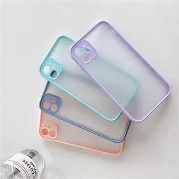 

50pcs Shockproof phone case PRO color frame high quality TPU PC 2 in 1 matte cover for 11 11pro XR XS Max S10 S9 4 colors