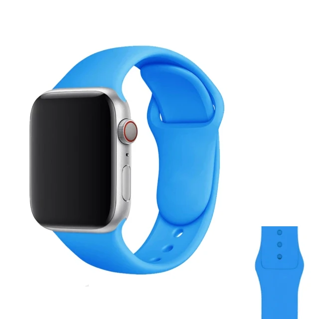 Silicone Strap For Apple Watch band Series Se 6 5 4 3 2 1 38mm 42mm 44mm 40mm Smart Bracelet Sport Watchband iWatch 7 45mm 41mm 3