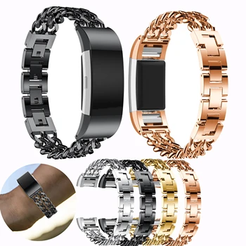 

For Fitbit Charge 2 frontier/classic double row denim chain watch band for Fitbit Charge 2 fashion smart watch strap accessories
