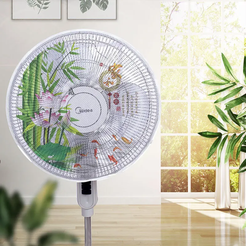 1pcs Electric Fan Dust Cover Fan Safety Protector Net Round Stand Protection Finger Guard Dustproof Storage Bag Home Accessories dust cover fan cover