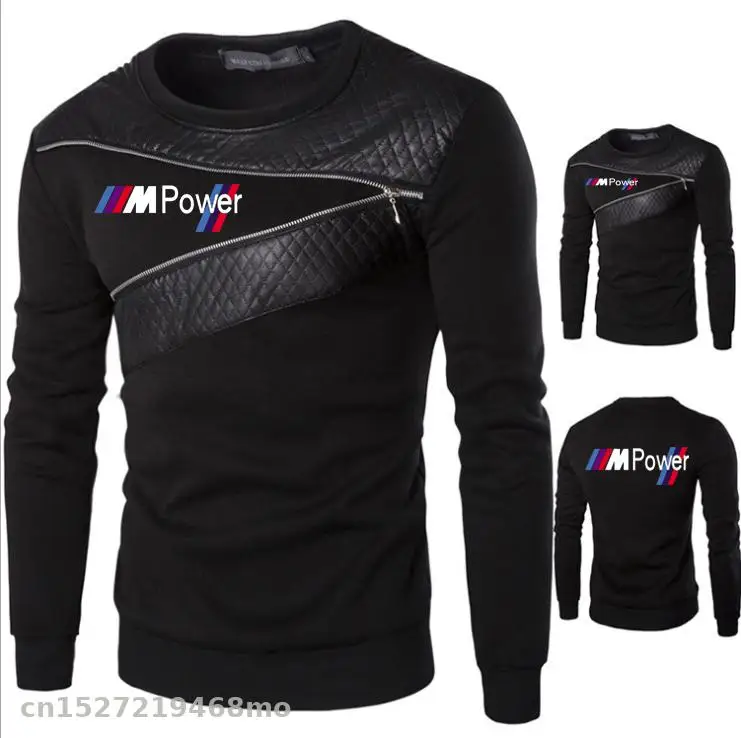 

Fashion round neck for bmw sweater men with zipper decoration coat motorsport car Motorcycle Cycling Mens clothes dg