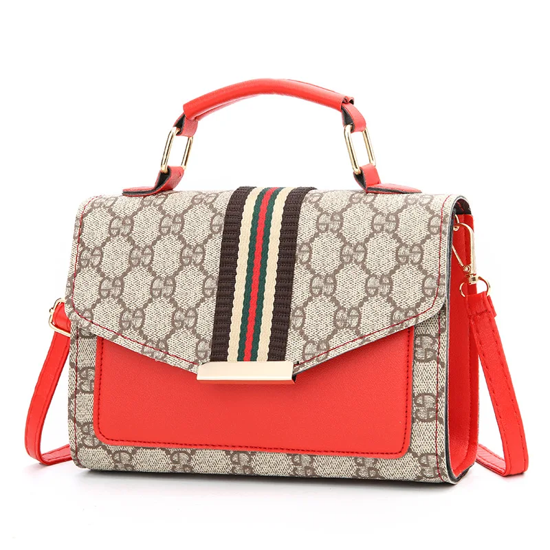 

[Monochrome 100 from the Grant] Students Contrast Color Mixed Colors Square Sling Bag Crossbody/shoulder Bag New Style Bag WOMEN