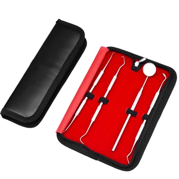 

Y&W&F 4 pcs High Quality Stainless Steel Oral Hygiene Equipment Dental Dentist Hygiene Clean Wax Probe carve Tools With package