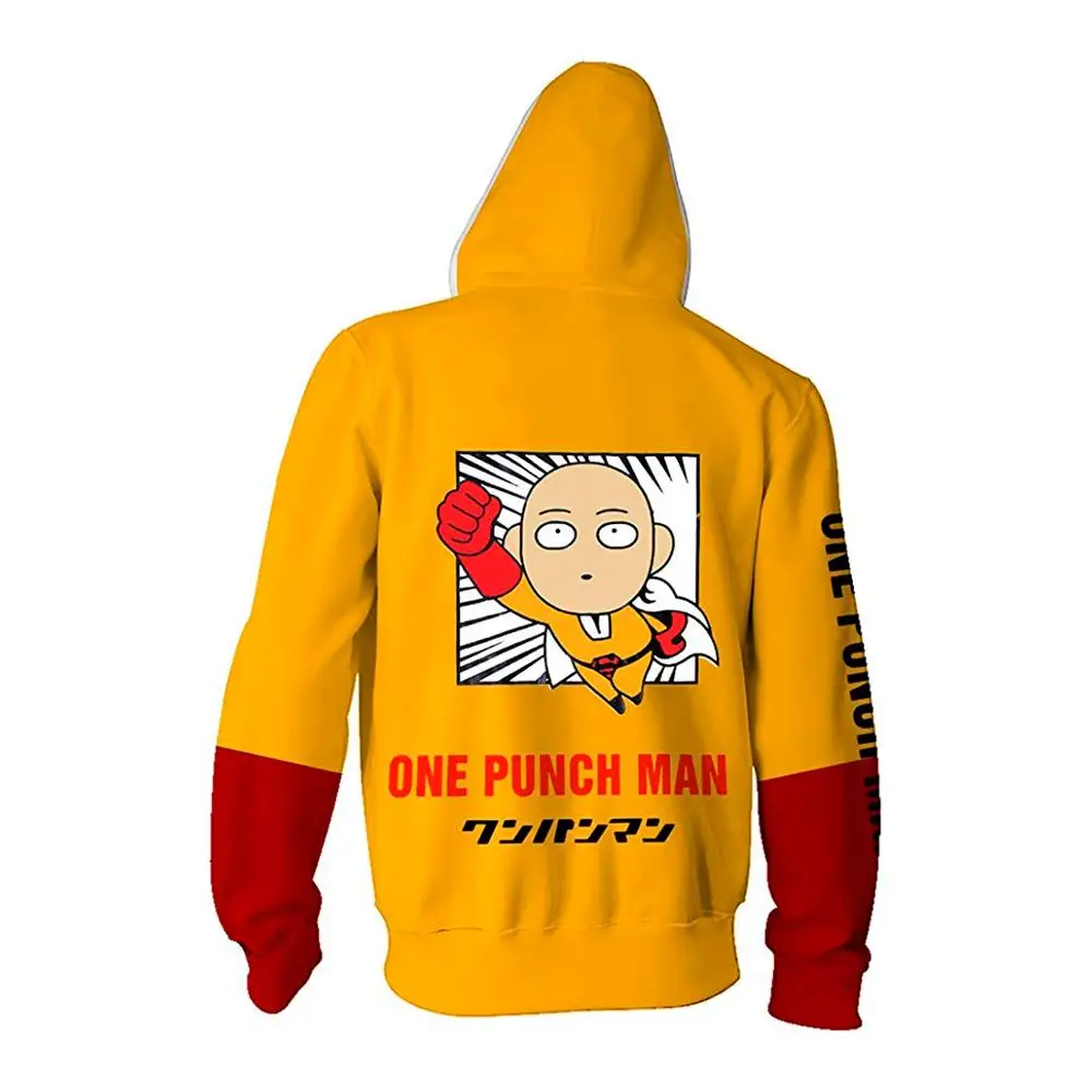 Аниме One Punch Man Hero Saitama 3D толстовки с принтом для мужчин и женщин модная уличная Толстовка Harajuku на молнии мужская Толстовка