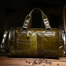 Винтажные повседневные мужские дорожные сумки из воловьей кожи, крутые модные брендовые дизайнерские дорожные сумки из натуральной кожи, большие объемные кожаные сумки