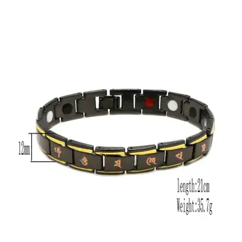 

2 New men and women health magnetic bracelet titanium steel power therapy magnet bracelet couple gift