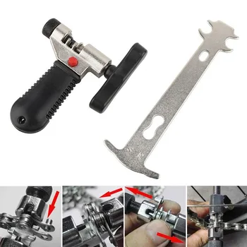

Road Bicycle Chain Ruler with Chain Remover Mountain Bike Maintenance Tools Set Bike Maintenance Tools Set-40
