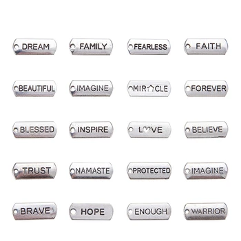 

200Pcs Character Pendant Carving Incentive Pendant DIY Necklace, Jewelry Production, Fashion Accessories, Bracelet,