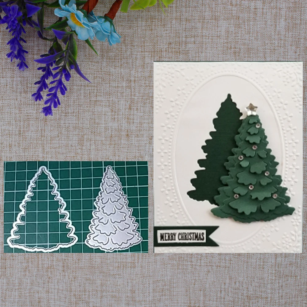 101x86mm Christmas Tree Frame Metal Cutting Dies Embossing Stencil for Handmade Paper Card Making Scrapbooking Craft Die Cuts |