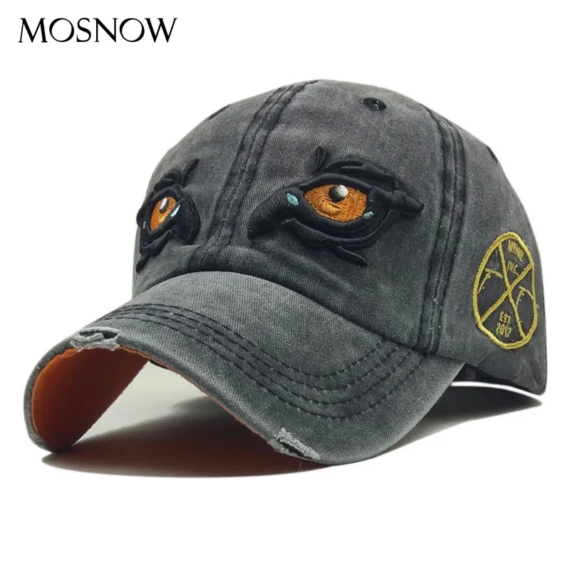 Винтажная бейсболка из потертого хлопка Мужская Snapback Dad летняя женская Кепка с